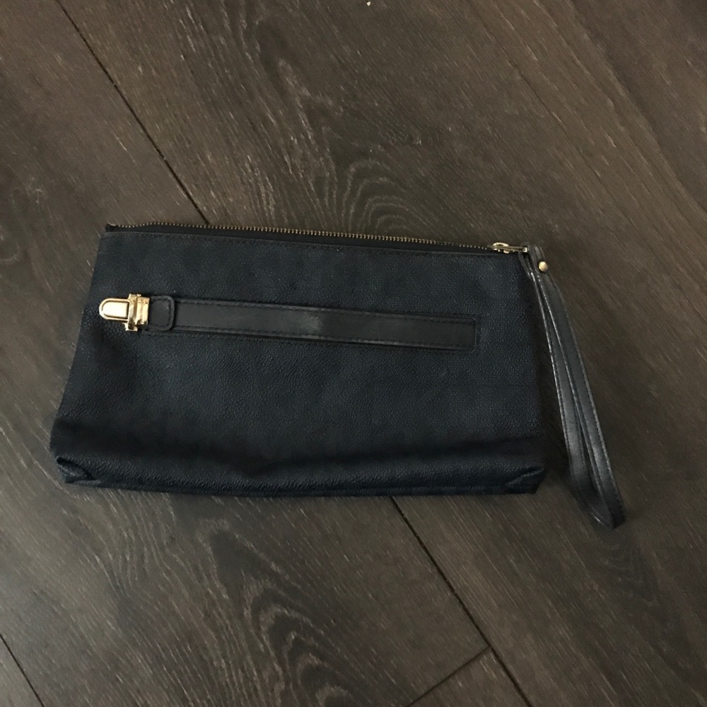 Navy monogram Michael Kors Clutch